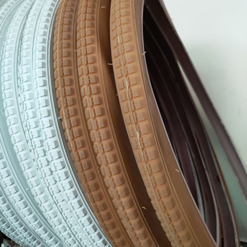 ban Luar sepeda swallow coklat putih ban unto jadul kuno lama ukuran 28 x 1 1/2