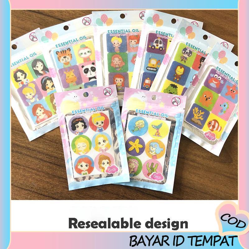 COD❤️ 6 PCS bayi stiker pengusir nyamuk Hewan Kartun Anti Nyamuk Stiker Patch untuk Bayi Anak-anak Wanita Hamil-A.one