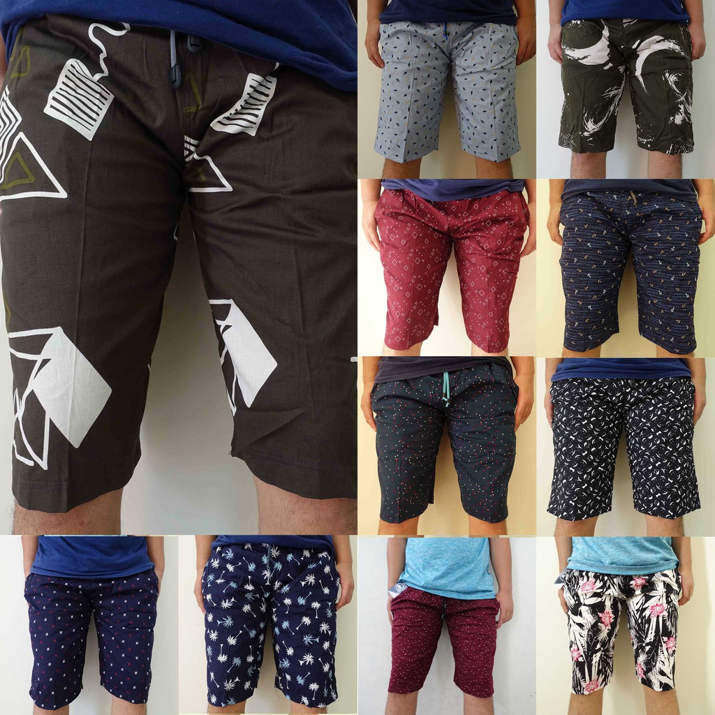  CELANA  PENDEK  DISTRO MOTIF KOLOR  PANTAI  DAN POLOS Shopee 