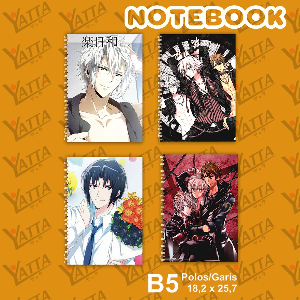

Notebook Anime ukuran B5 18,2 cm x 25,7 cm Idolish7 Seri 2