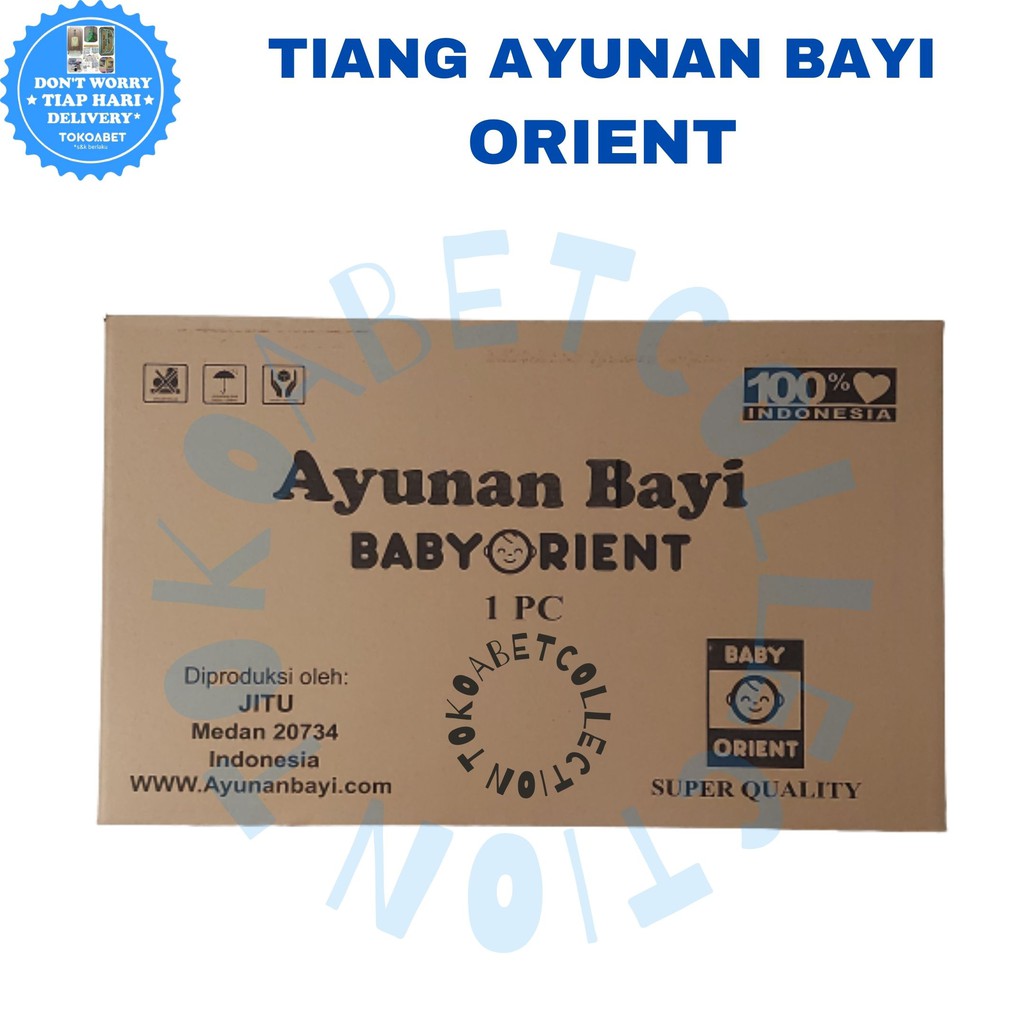 Paket Manual Ayunan Bayi Portable ORIENT Warna Warni dg Kain Ayun dan Kelambu dan PER JOEYI#tokoabet