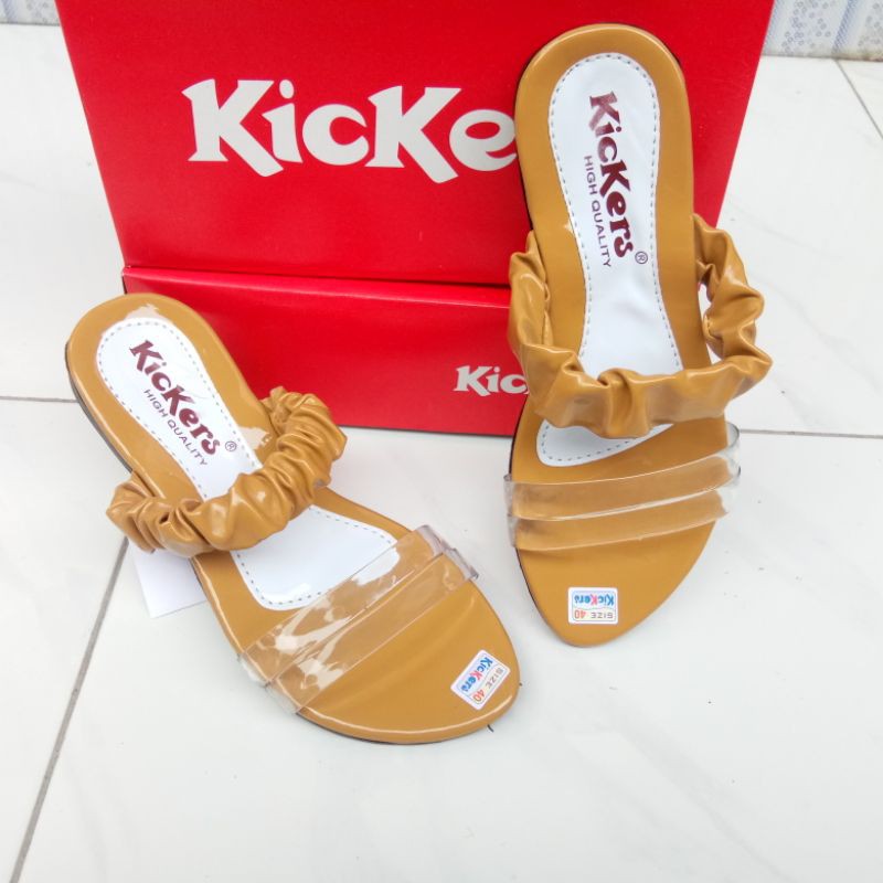 KICKERS SANDAL SLOP WANITA KERUT