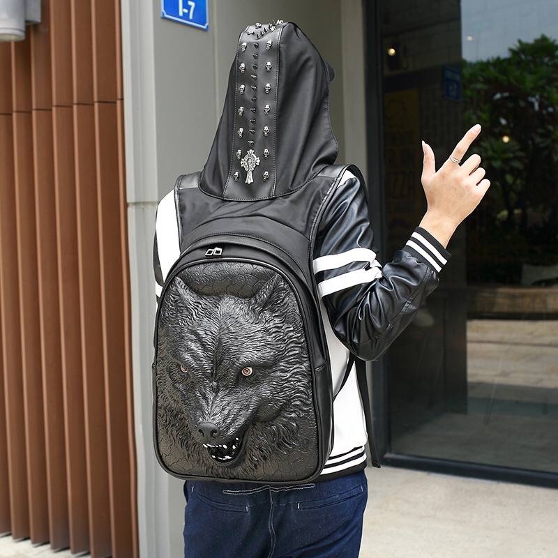 RANSEL HOODIE IMPORT 3D SERIGALA PRIA WANITA ASIA EROPA KOREA AMERIKA