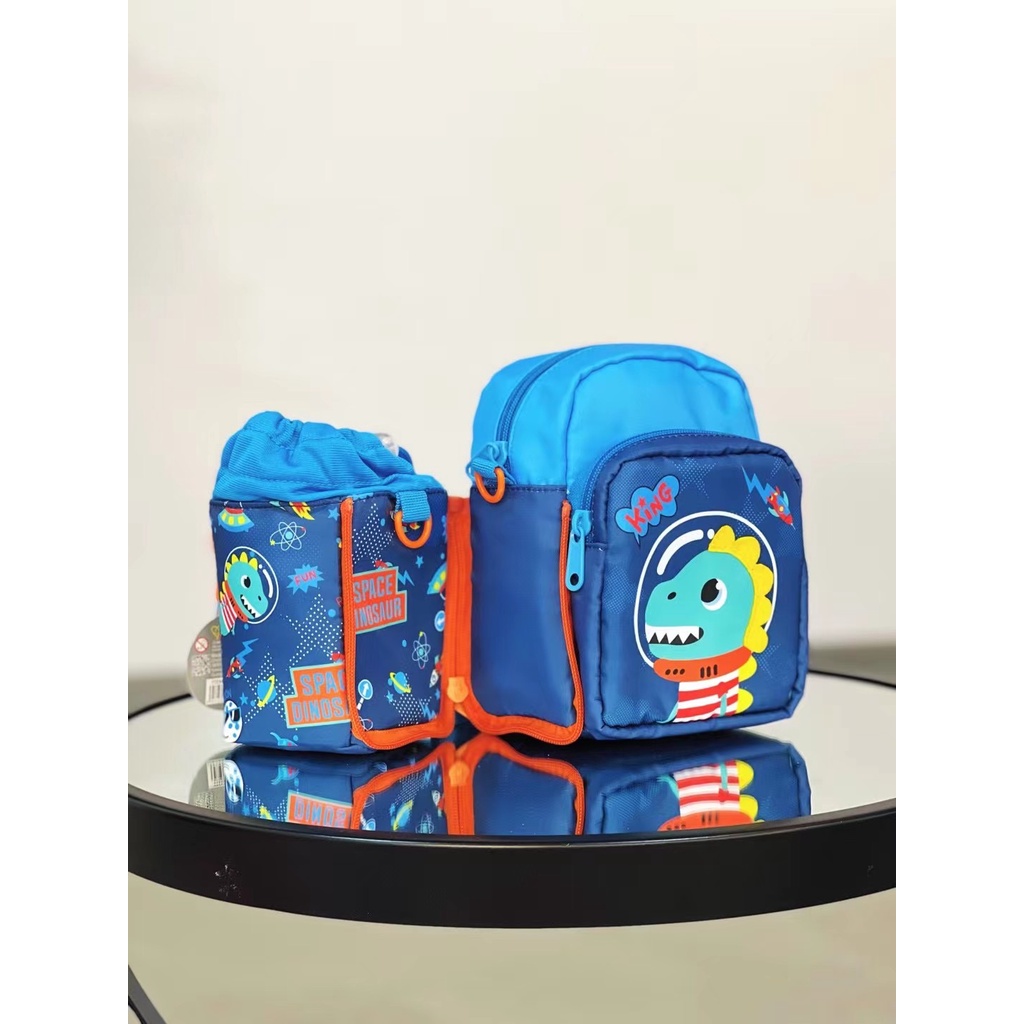 VEST Tas selempang anak dengan kantong botol DINO/UNICORN/ASTRONOT U2042