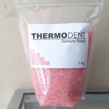 Dental thermodent Lab Denture Valplast Resin Bahan Cetak Gusi Gigi Palsu 1kg Warna Pink