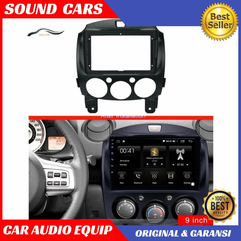 Frame Head unit Android 9 inch MAZDA2 Frame MAZDA 2 Head Unit 9 inch Best Quality Garansi