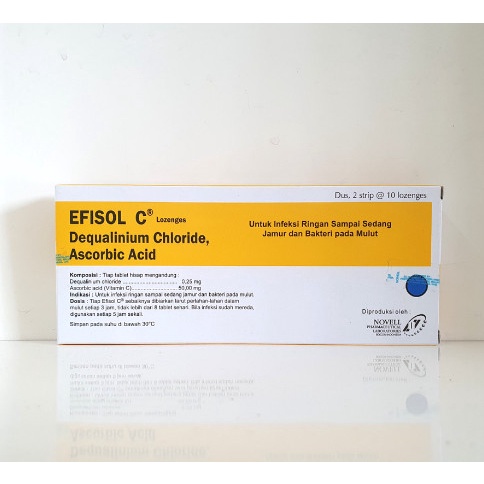 Jual mulut-obat- efisol lozenges isi 20 tablet hisap untuk sariawan