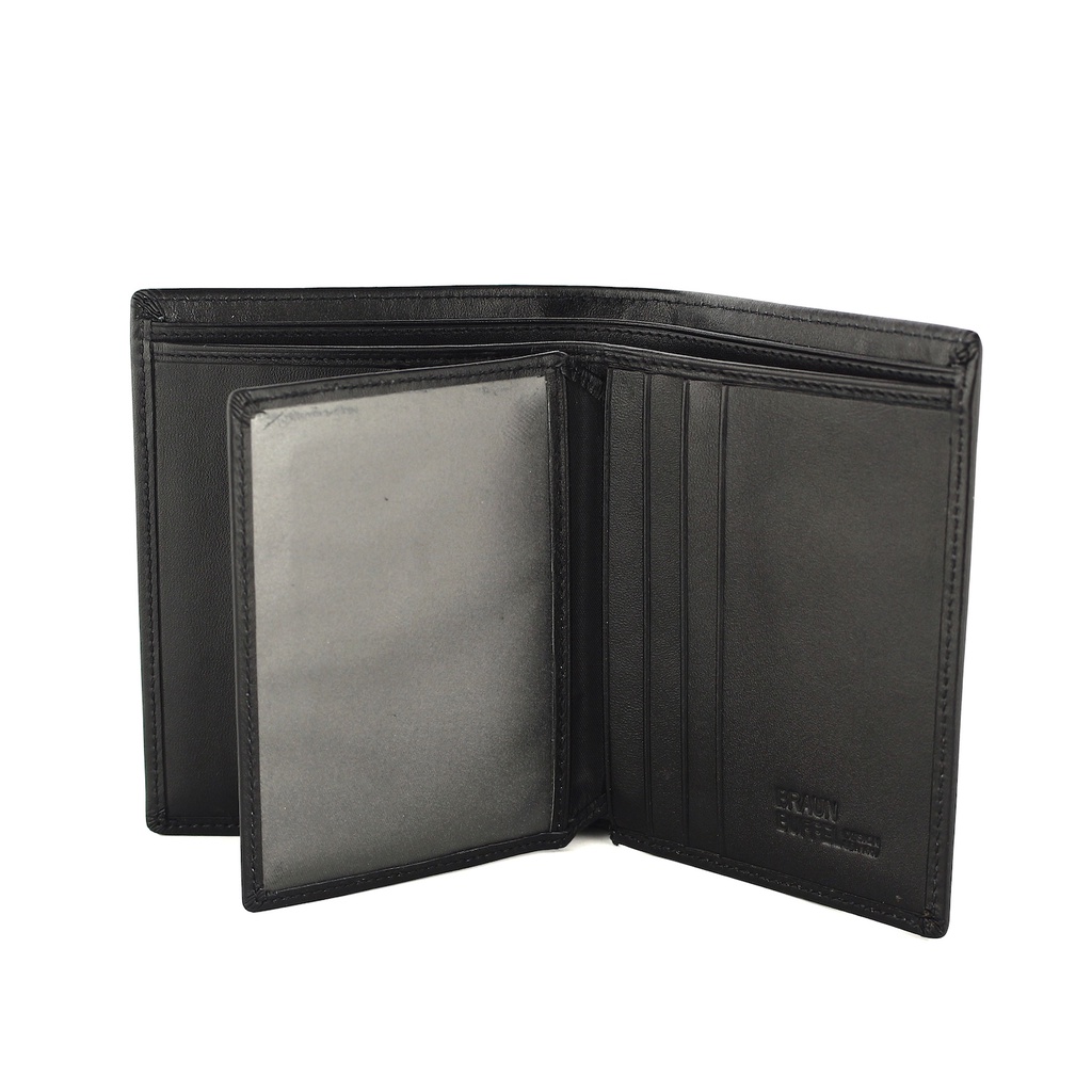 TOKOKOE - Dompet Pria model Berdiri bahan Kulit Premium Dompet Lipat - BB 01-05 Black