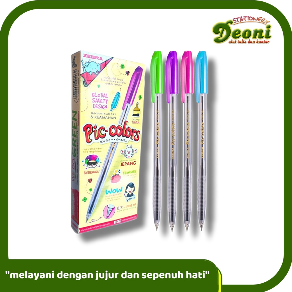 

ZEBRA Pic colors Pulpen Pena Pen 1 Box (12 Pcs)