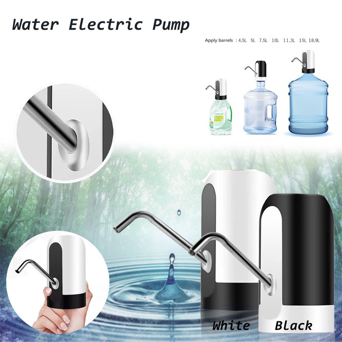 Water Pump Electric Charge Pompa Air Galon Elektrik LED Cas Lamp