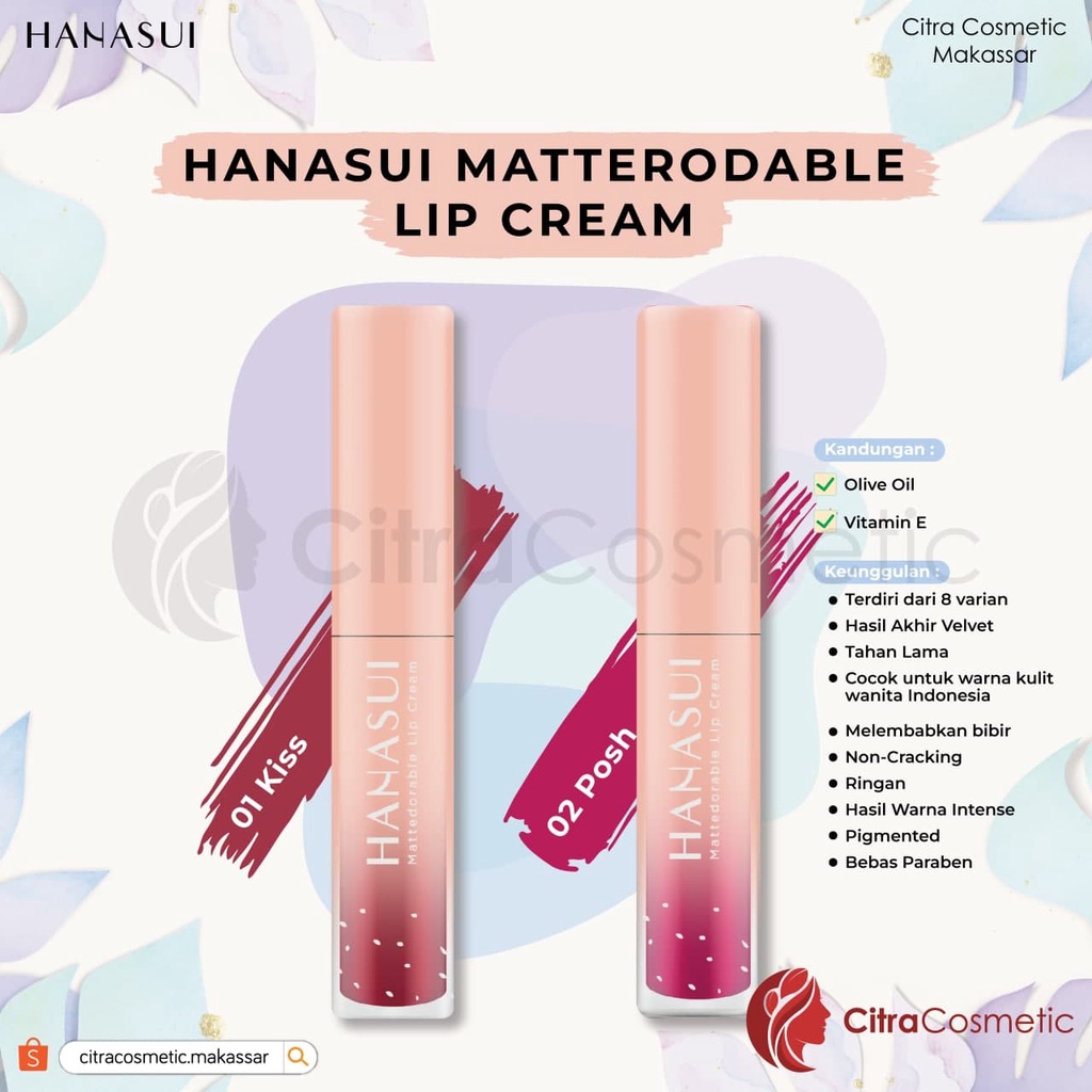 Hanasui Mattedorable Lip Cream Series