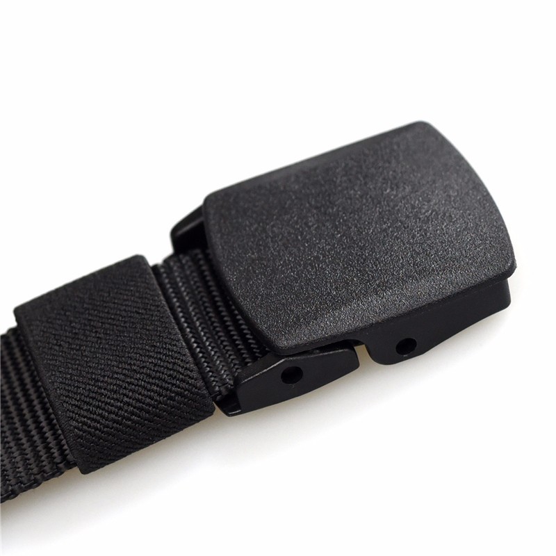 Rhodey Tali Ikat Pinggang Pria Anti Xray Plastik Canvas Non Metal Automatic Buckle - 899- Black