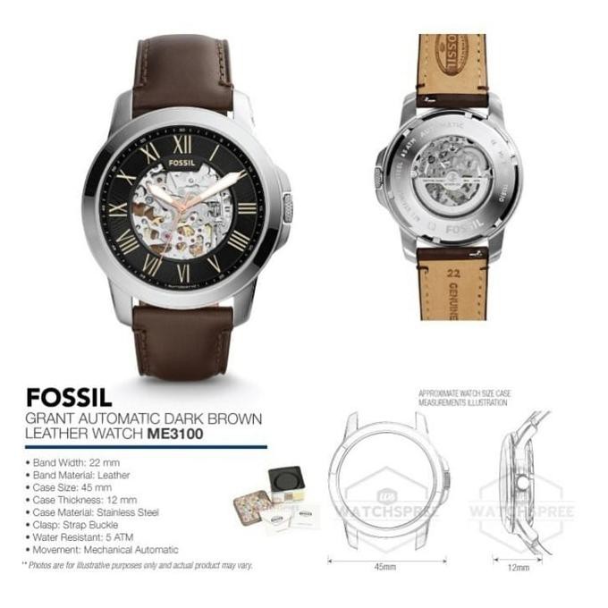 New Jam Tangan Pria Merk Fossil Me 3100 / Me3100 Original Terbaru