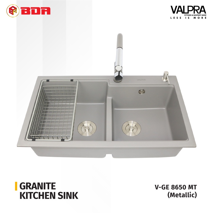 VALPRA BAK CUCI PIRING GRANITE KITCHEN SINK V-GE 8650 METALLIC