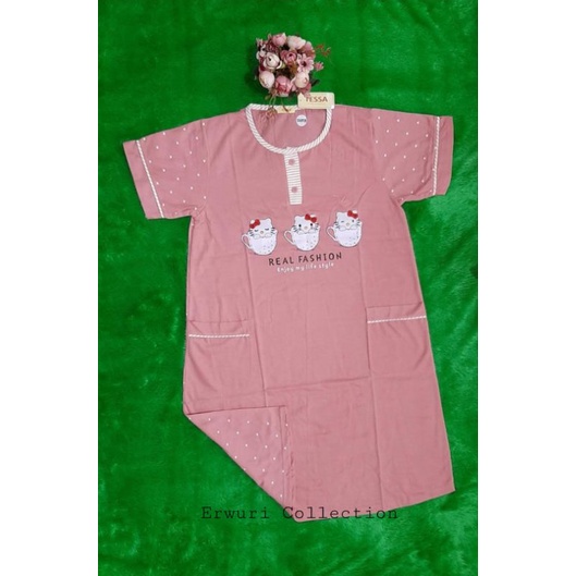 Baju tidur Daster Bahan katun tebal Tessa LD100 silahkn lihat di toko untuk ukuran lainnya