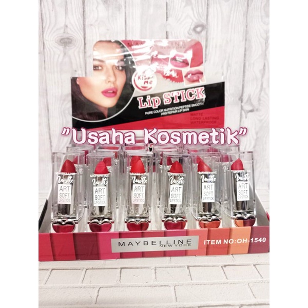 PROMO LIPSTIK MATTE 12 WARNA CANTIK MAYBELLINE FIT ME NEW YORK KEMASAN MEWAH PADAT  OH-1540/OH-1546