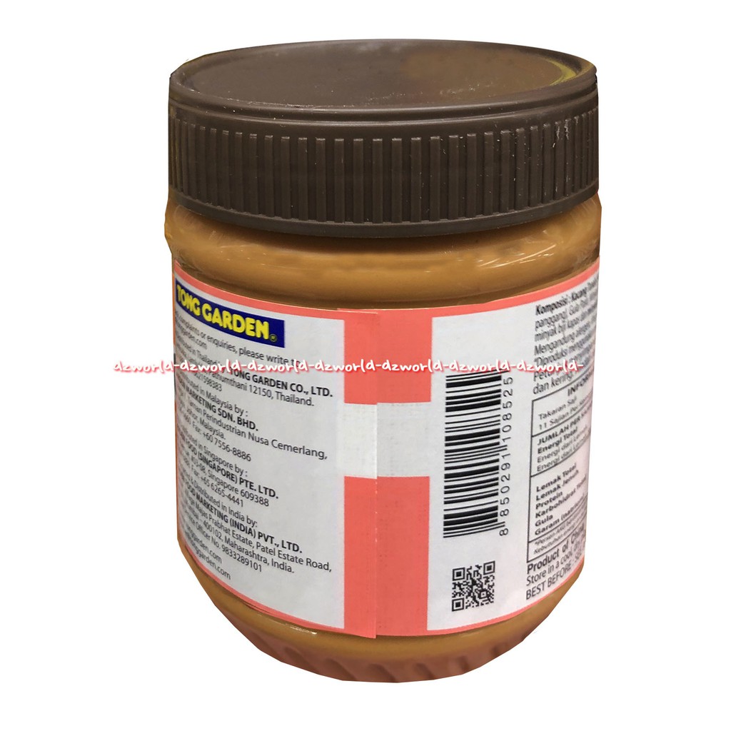 Tong Garden Crunchy Creamy Peanut Butter 340gr Selai Kacang Krim Kriuk Jar Jam