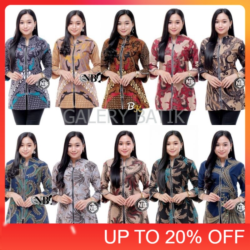 Atasan Batik Wanita||Batik Kerja||Batik Modern M L XL XXL