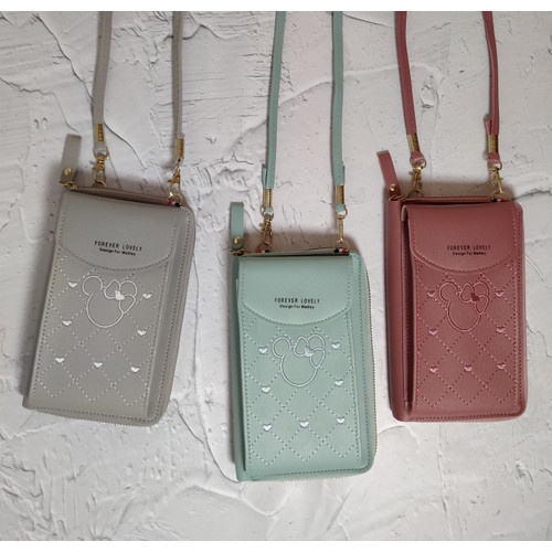 TS191 Tas Selempang Wanita Korea Cute Mini Love Women Sling Bag - pink