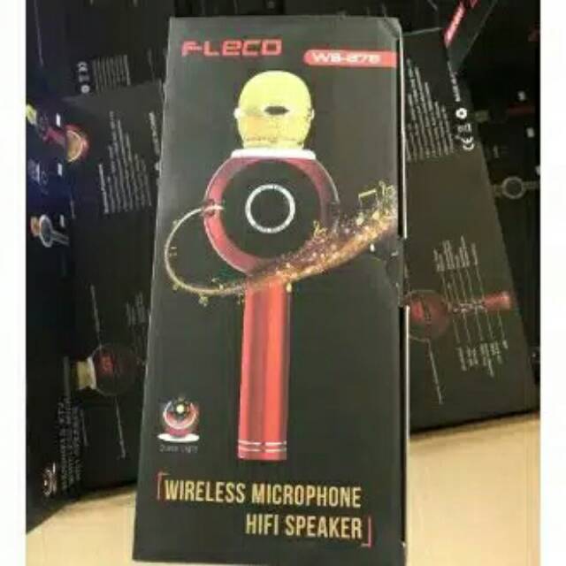 MIC BLUETOOTH ORIGINAL FLECO WS878/MICROPHONE HIFI SPEAKER SMULE WIRELESS/MIKROPON KARAOKE PORTABLE