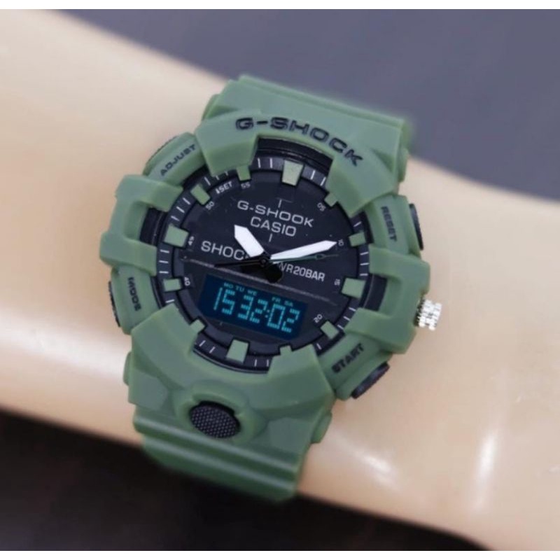 Jam Tangan Sport GA800 Jam Tangan Dualtime Tahan Air