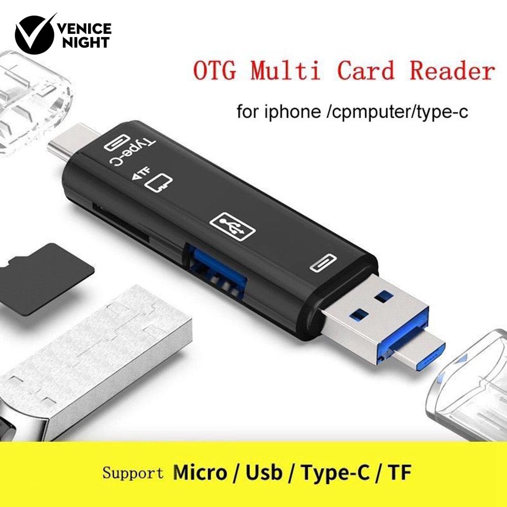 5 in 1 USB Mikro OTG Card Reader untuk Keamanan