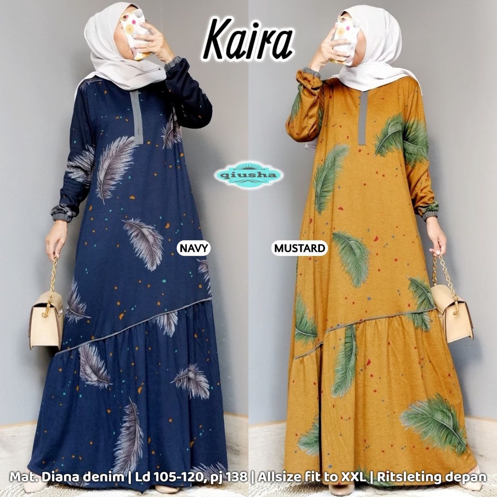 KAIRA GAMIS WANITA ATASAN DAN ROK WANITA GAMIS SYARI WANITA