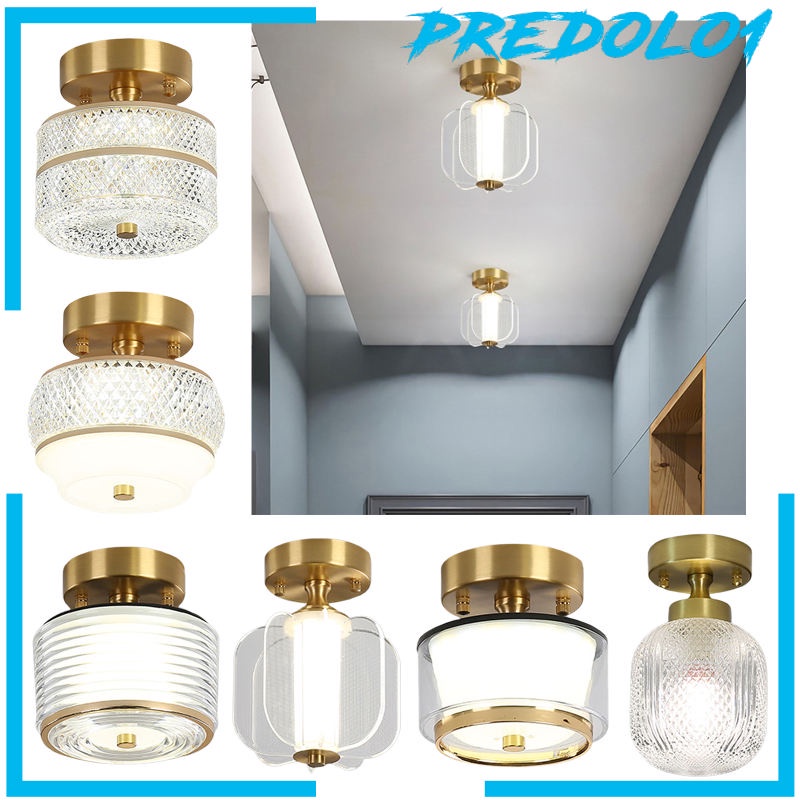 (Predolo1) Lampu Plafon Dimmable Tiga Warna Bahan Tembaga Untuk Koridor / Kamar Tidur