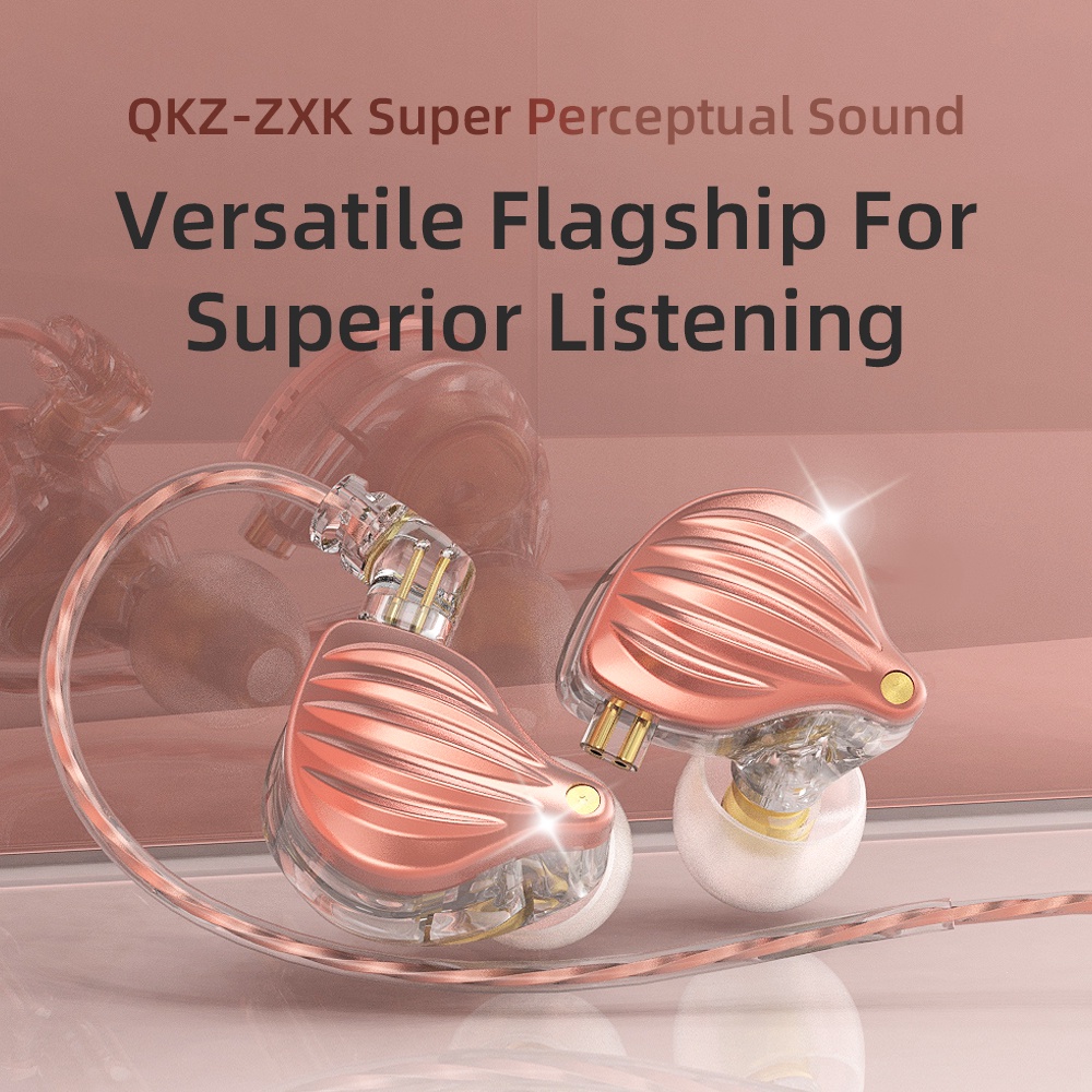 Qkz ZXK Headset Earphone In-Ear Dynamic HIFI Heavy Bass Noise Canceling Untuk DJ / Olahraga