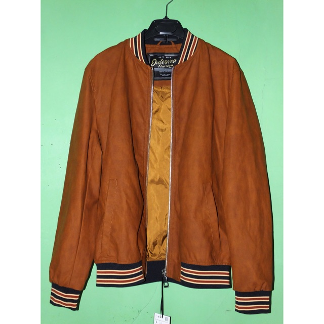 ZARA MAN FAUX LEATHER BOOMBER JACKET