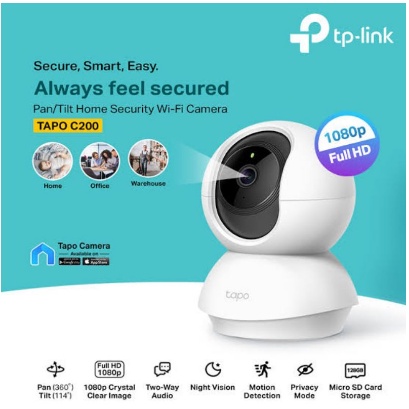 itstore WiFi Camera TP-LINK TAPO C200 - Home Security Cam TPLINK TAPO C200 FHD