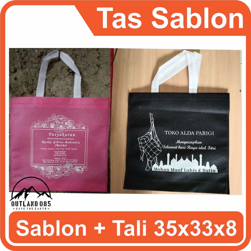 

standing bag 35x33x8 plus sablon/tas event/hajat/souvenir/