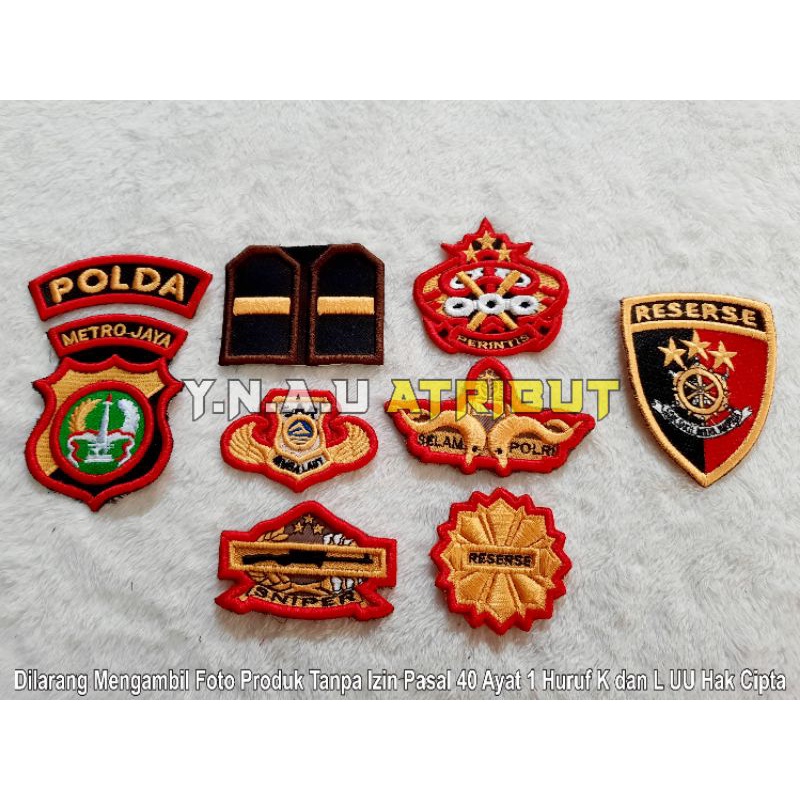 ATRIBUT PDL POLRI / PAKET ATRIBUT PDL IPDA POLRI BORDIR TIMBUL