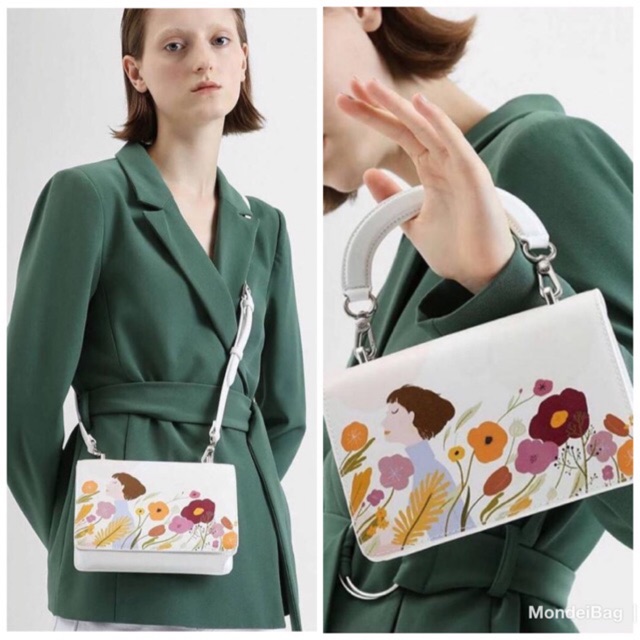 ORIGINAL  Charles&k3ith by oamul lu floral illustration bag / tas CK c&k cnk painting gift set box