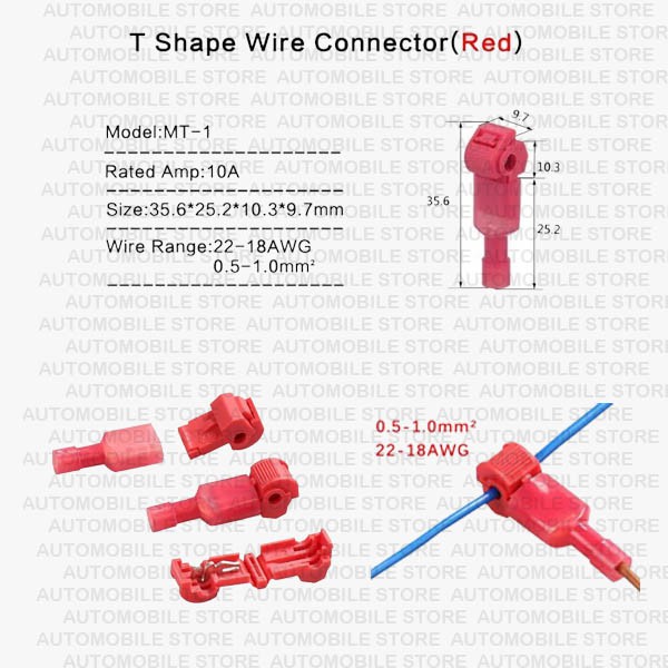 Kabel Jumper T Merah Wire Connector Suntik Cabang Split Konektor Listrik
