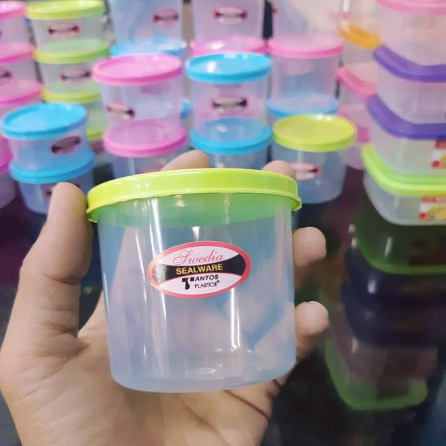 Toples Kecil Plastik 50mL 100mL 150mL Toples Sambal Toples Mini Tantos Kosmetik Sealware Swedia