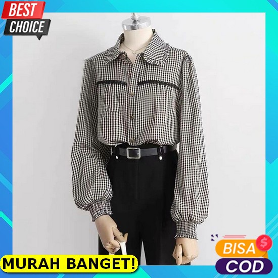 Baju Atasan Wanita Blouse Wanita Korean Style Anneth Blouse (Tie Dye) Cod - Boja Top Atasan Kemeja S