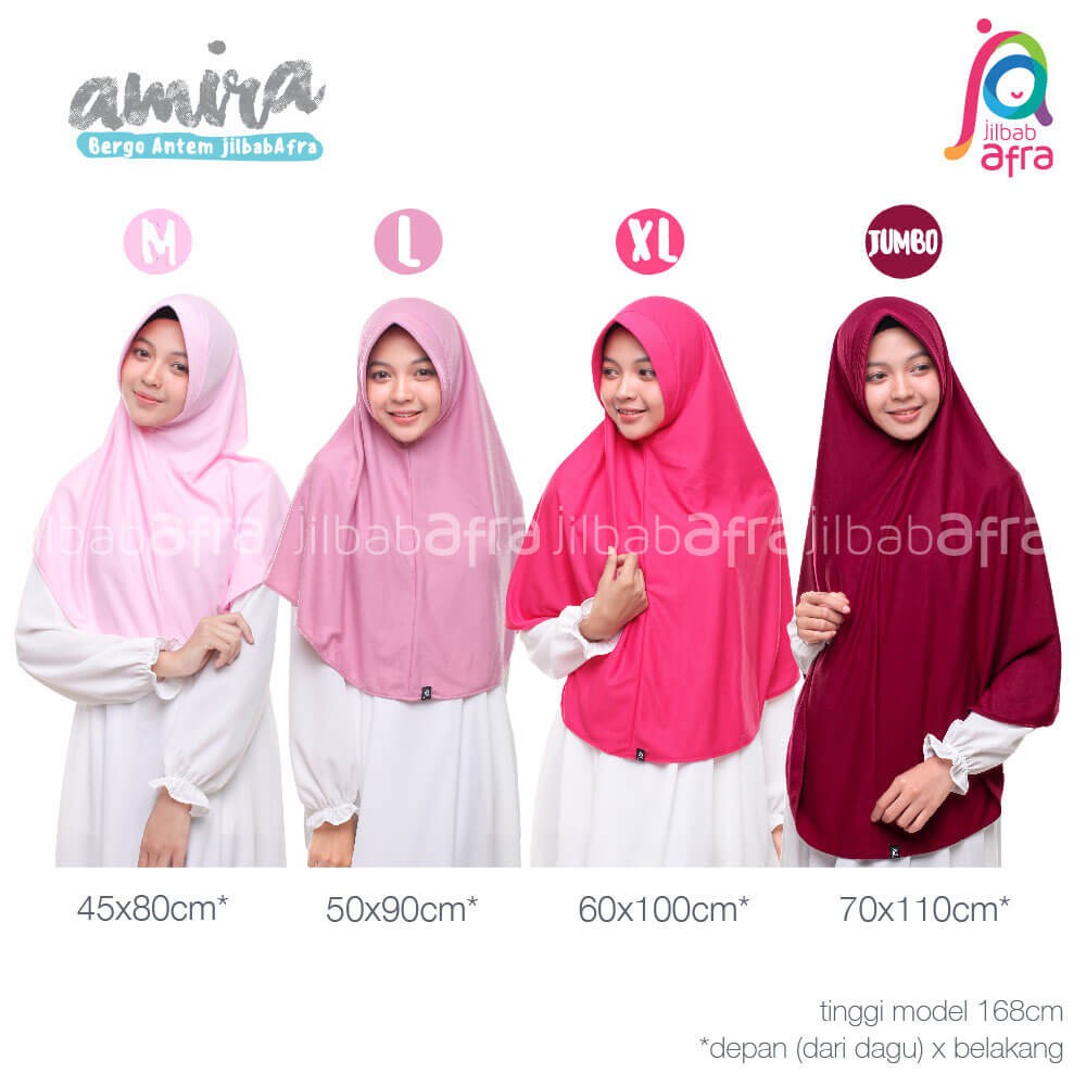 Jilbab Amira Baby Blue - Bergo Pet Antem - Jilbab Afra - Hijab Instan Bahan Kaos, Adem &amp; Lembut