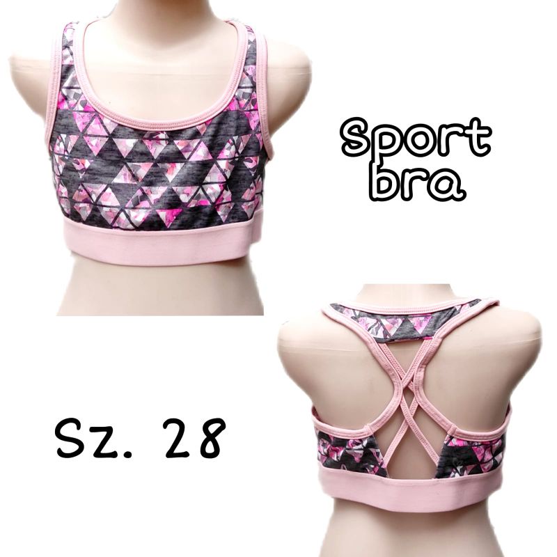 Sport bra miniset Anak perempuan Justice pink-grey sz.28