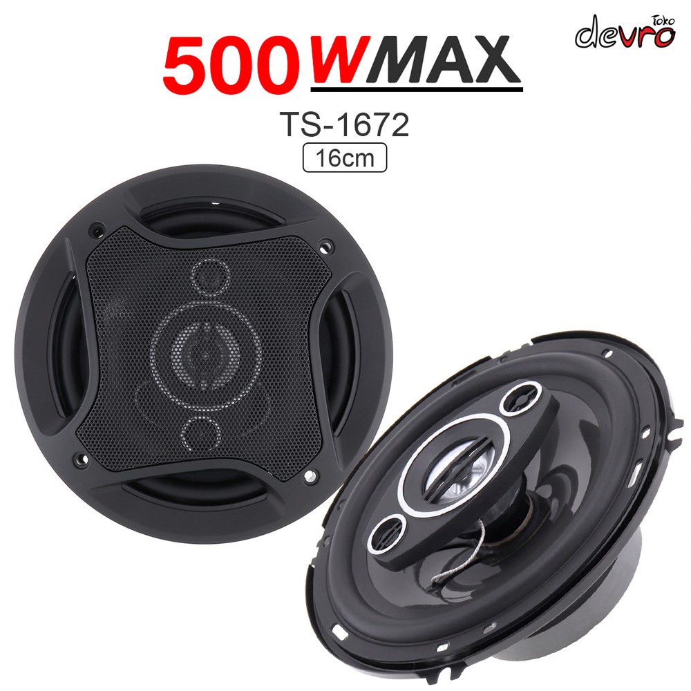 Mall Speaker Subwoofer Mobil 6 Inch Hi Fi 500W 2 PCS TS-1672 PCINENER