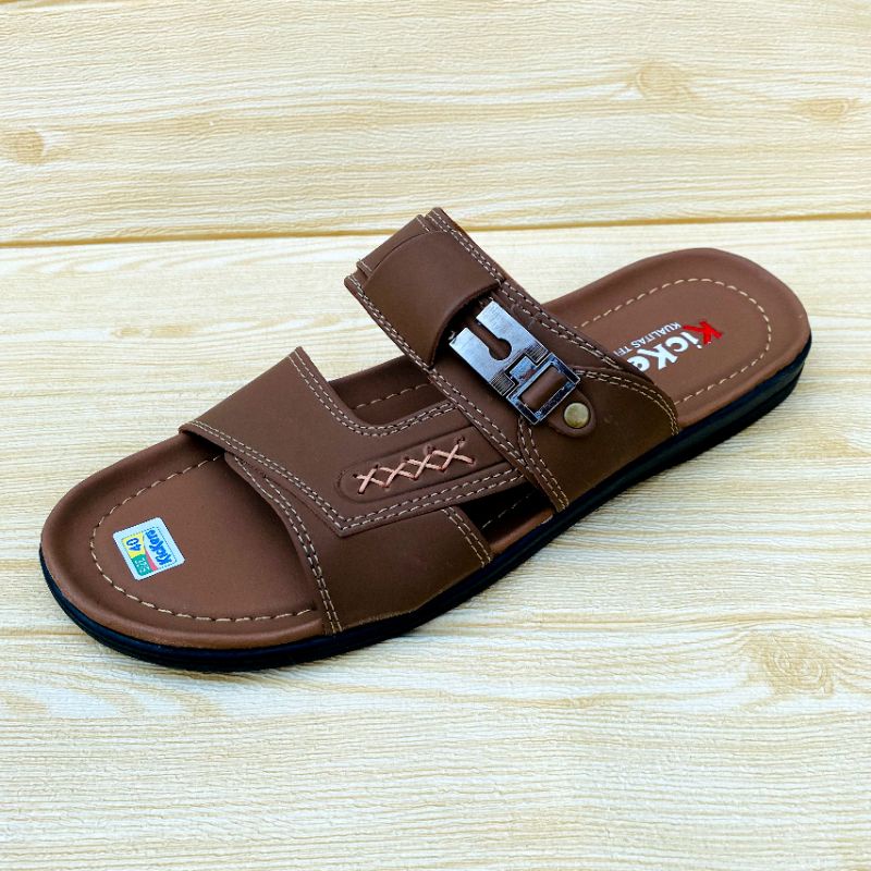 SANDAL SLOP PRIA KULIT MODEL DEWASA SF 02 SANDAL KULIT FASHION SANDAL PRIA TERLARIS