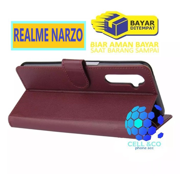 Flip cover REALME NARZO Flip case buka tutup kesing hp casing flip case leather wallet