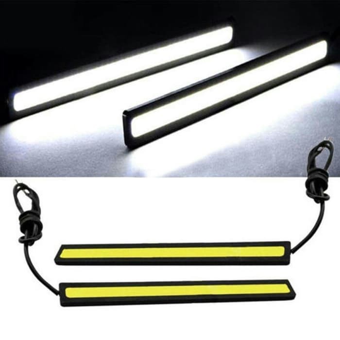 2Pcs 6W Lampu Led Drl Cob Plasma Senja Kabut Daytime Running Light Fog - Putih