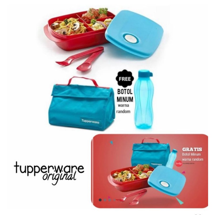 Jual Lunch Box Set - Paket Tempat Makanan Microwaveable Cutlery & Tas