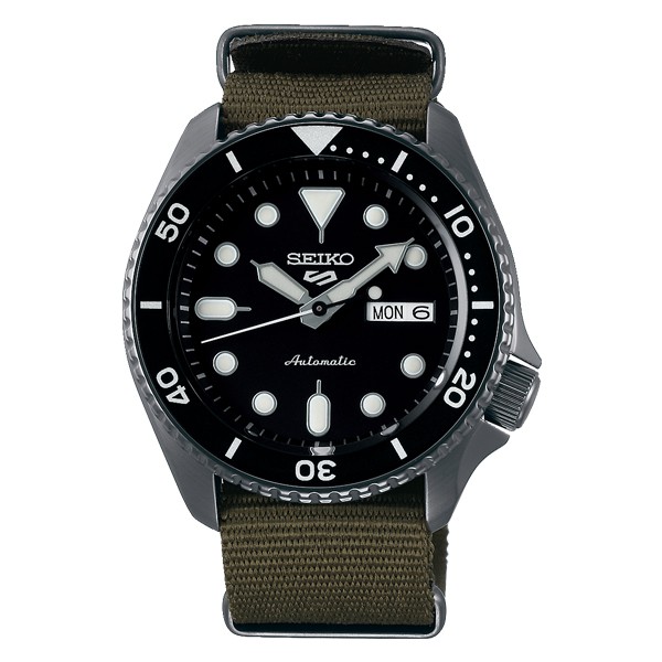 Seiko 5 SRPD65K4 Jam Tangan Pria Sports Style dengan Tali Nylon & Stainless Steel Tahan Air 100M Ori