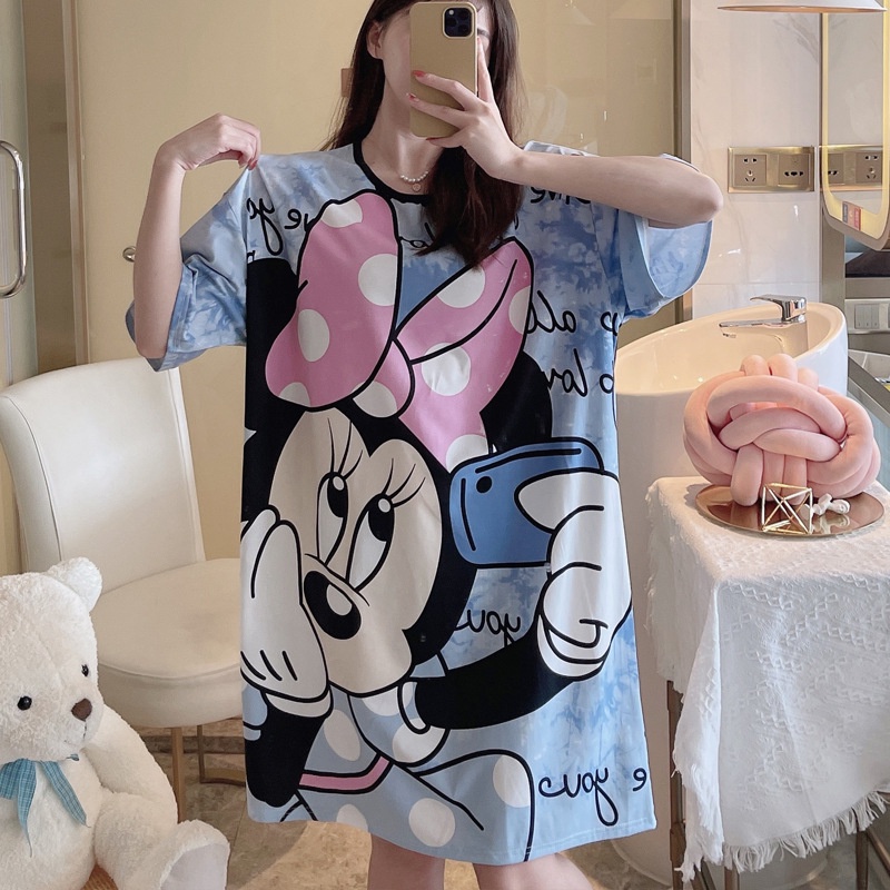 Nicebra Pakaian Tidur Wanita Import Daster Motif Kartun Lucu Korea Fit XXL 4073