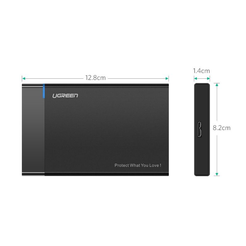 UGREEN Original Casing Enclosure Hard Disk External 2.5 &quot;SATA USB 3.0 dengan Kabel Micro USB 3.0