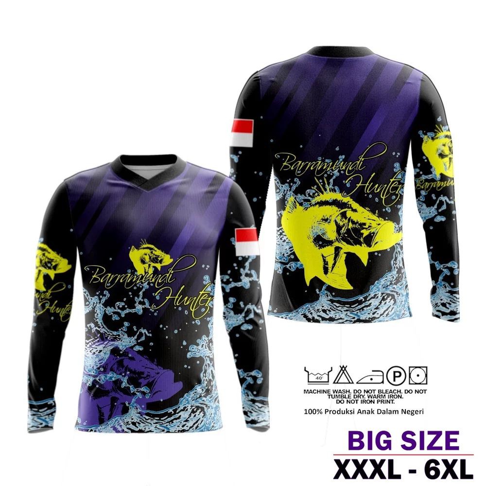  Kaos  Jersey Mancing  Mania Baju Big size Angler Barramundi 