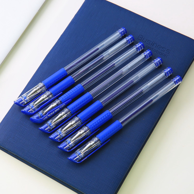 5pcs / set Pulpen Gel Karbon Netral 0.5 Warna Merah / Biru / Hitam Untuk Sekolah / Kantor