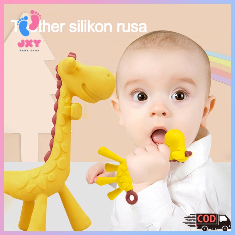 Teether Jerapah/Teether bayi/Teether Gigitan Bayi Giraffe/Jerapah teether  L70